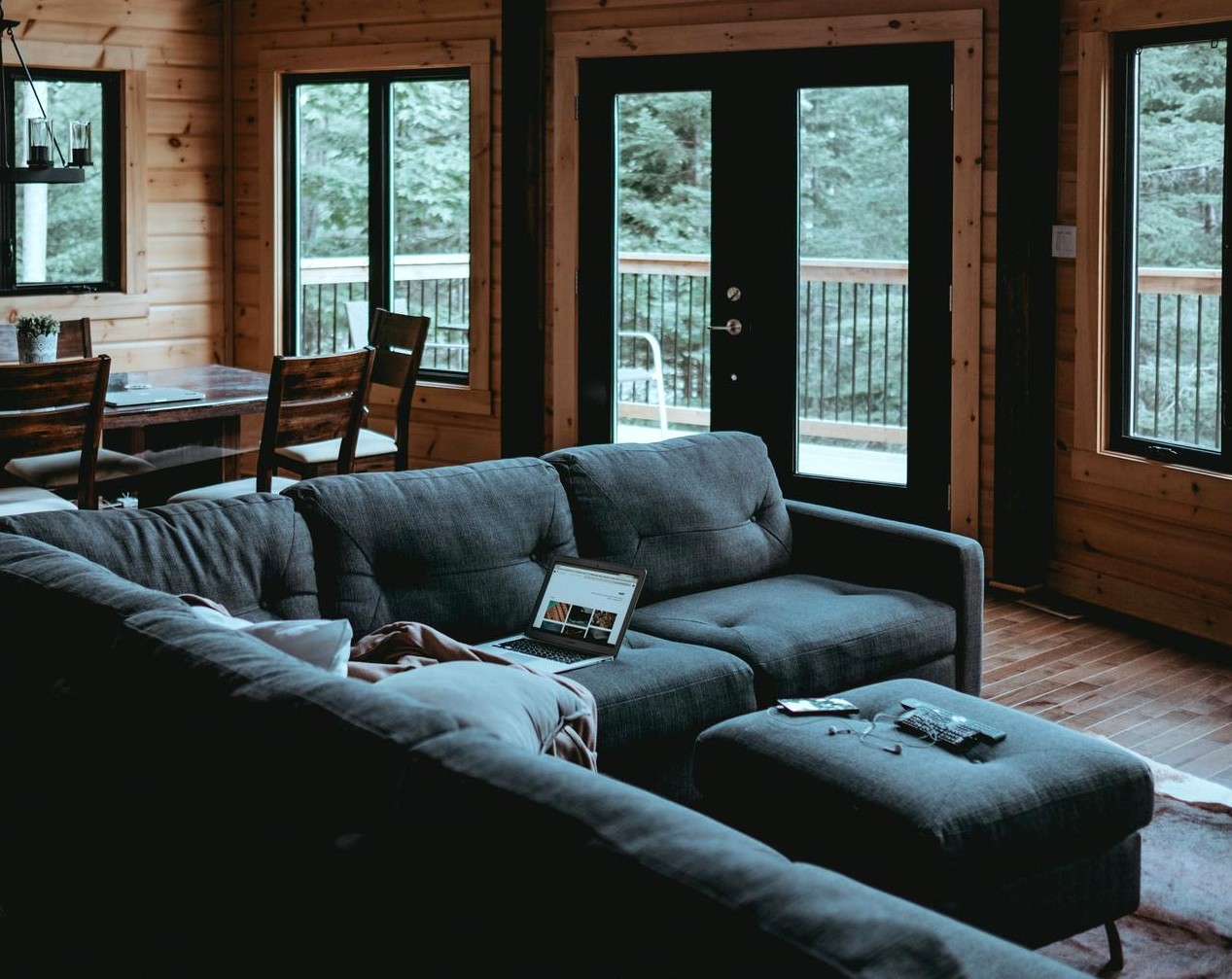 Close-up of weatherproof fabric and frame